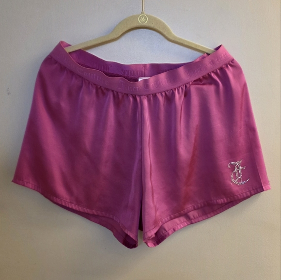 Juicy Couture Pink Silky Lounge Shorts Large - Picture 1 of 10